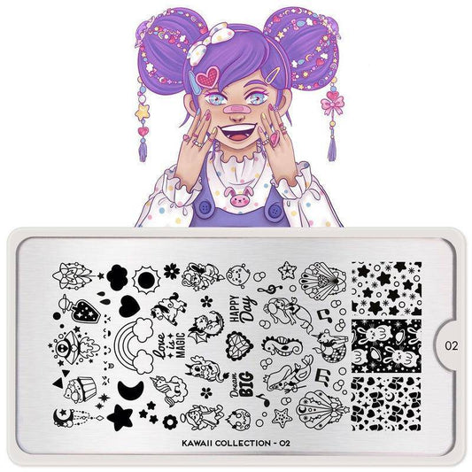 Kawaii 02 ✦ Nail Stamping Plate - MoYou London