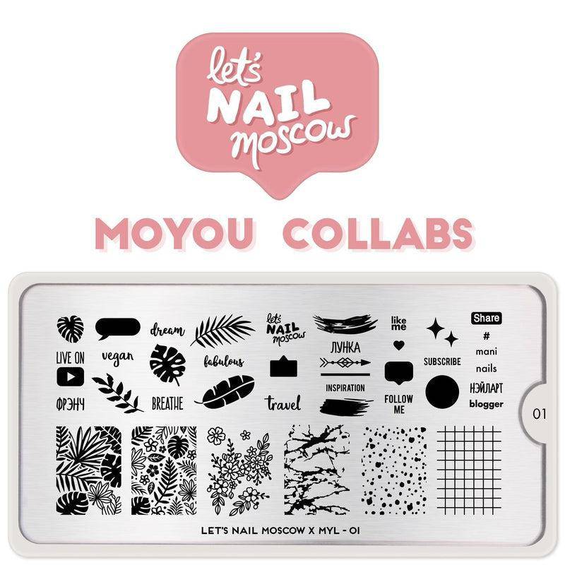 Let's Nail Moscow x MYL 01 ✦ Nail Stamping Plate - MoYou London