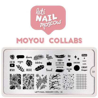 Let's Nail Moscow x MYL 01 ✦ Nail Stamping Plate - MoYou London