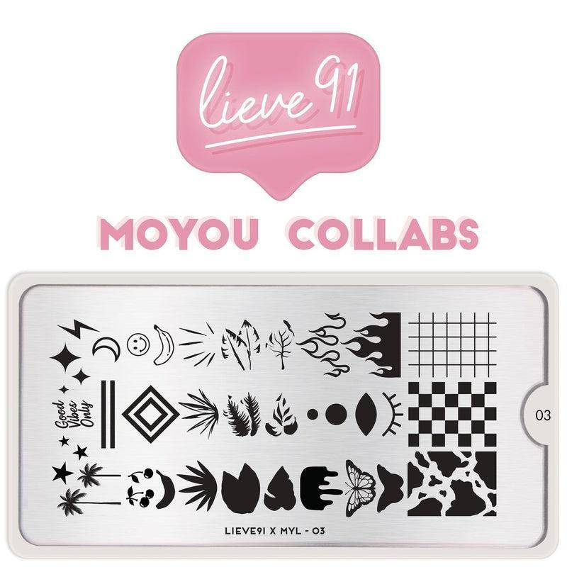Lieve91 x MYL 03 ✦ Nail Stamping Plate - MoYou London