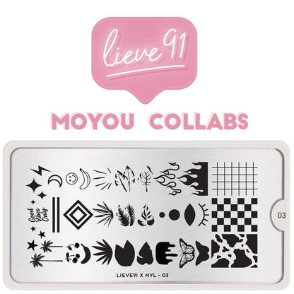 Lieve91 x MYL 03 ✦ Nail Stamping Plate - MoYou London