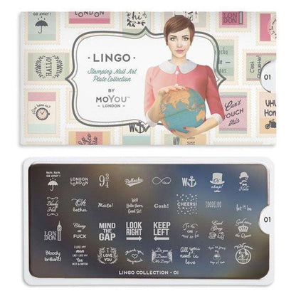 Lingo 01 ✦ Nail Stamping Plate - MoYou London