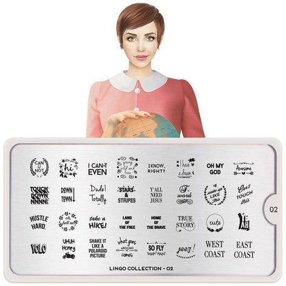 Lingo 02 ✦ Nail Stamping Plate - MoYou London