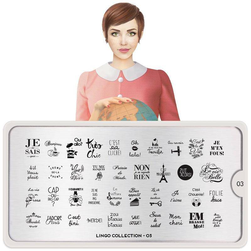 Lingo 03 ✦ Nail Stamping Plate - MoYou London