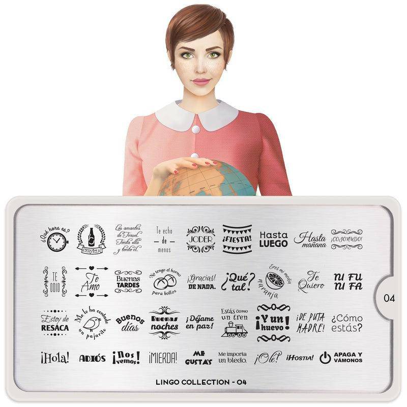 Lingo 04 ✦ Nail Stamping Plate - MoYou London