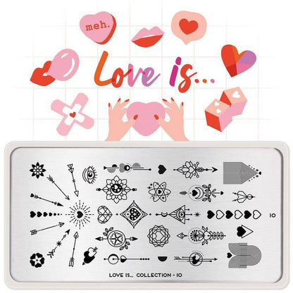 Love is... 10 ✦ Nail Stamping Plate - MoYou London