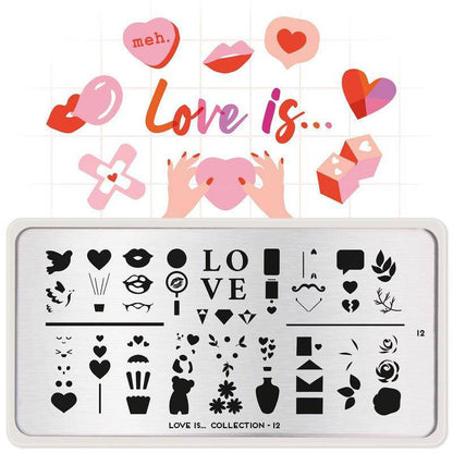 Love is... 12 ✦ Nail Stamping Plate - MoYou London