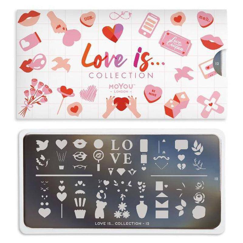 Love is... 12 ✦ Nail Stamping Plate - MoYou London