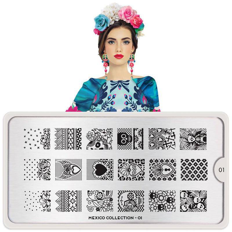 Mexico 01 ✦ Nail Stamping Plate - MoYou London