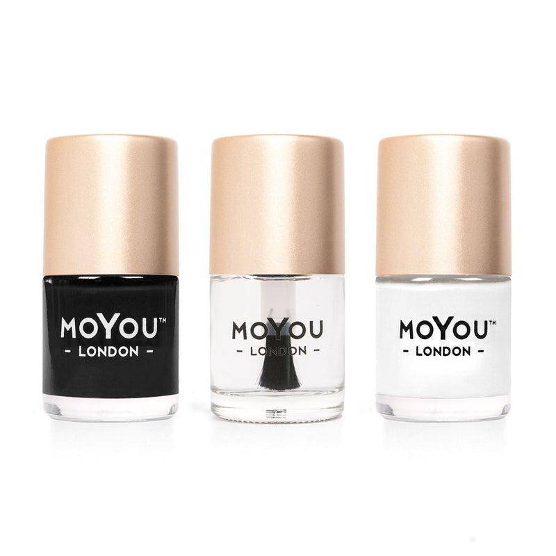 Mini Monochrome Bundle Stamping Nail Art Stencil MoYou London 