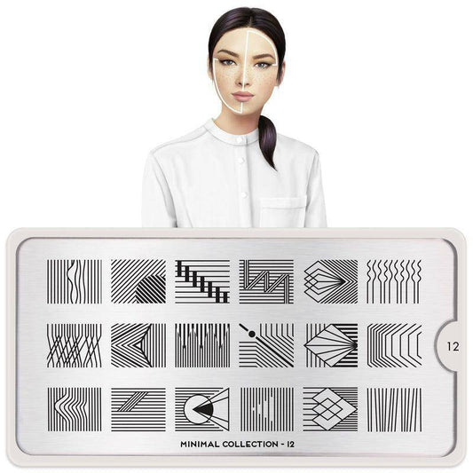 Minimal 12 ✦ Nail Stamping Plate - MoYou London