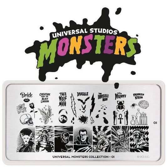 Monsters Plate Bundle Stamping Nail Stencils MoYou London