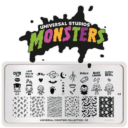 Monsters Plate Bundle Stamping Nail Stencils MoYou London 