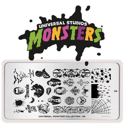 Monsters Plate Bundle Stamping Nail Stencils MoYou London 