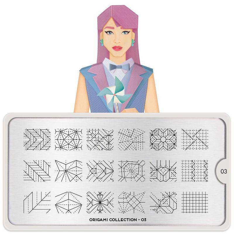 Origami 03 ✦ Nail Stamping Plate