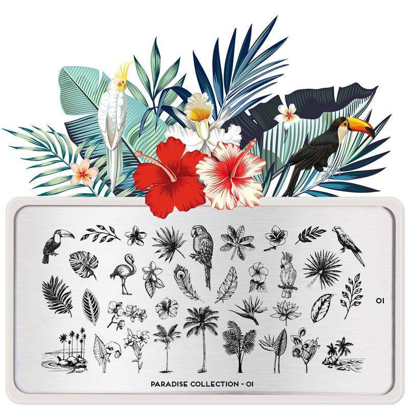Paradise 01 ✦ Nail Stamping Plate - MoYou London
