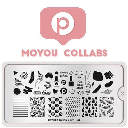 Picture Polish x MYL 02 ✦ Nail Stamping Plate - MoYou London
