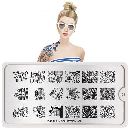 Porcelain 01 ✦ Nail Stamping Plate - MoYou London