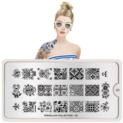 Porcelain 03 ✦ Nail Stamping Plate - MoYou London