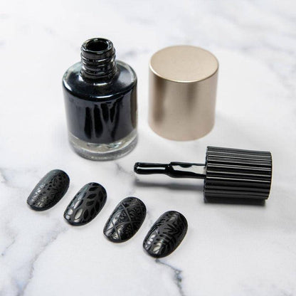 Premium Nail Polish - Jet Black - MoYou London