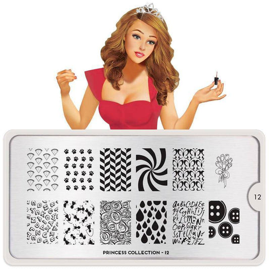 Princess 12 ✦ Nail Stamping Plate - MoYou London