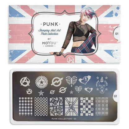 Punk 01 ✦ Nail Stamping Plate - MoYou London