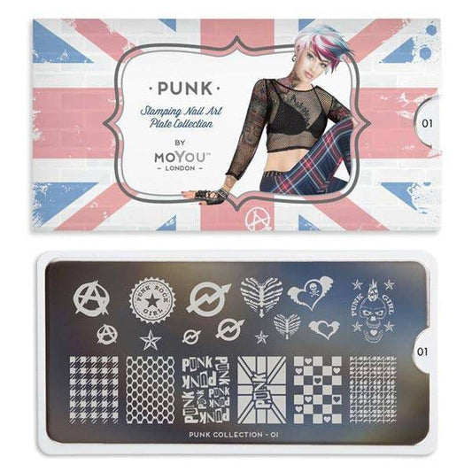 Punk 01 ✦ Nail Stamping Plate - MoYou London