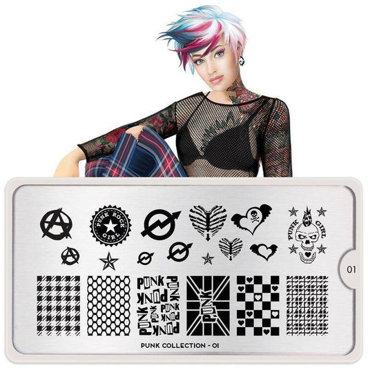 Punk 01 ✦ Nail Stamping Plate - MoYou London