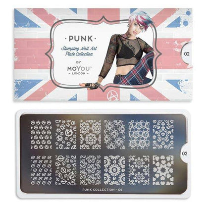Punk 02 ✦ Nail Stamping Plate - MoYou London