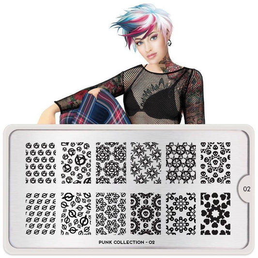 Punk 02 ✦ Nail Stamping Plate - MoYou London