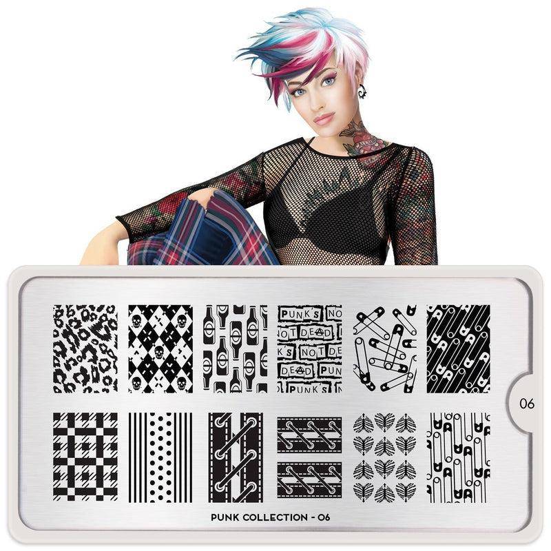 Punk 06 | Grunge Alternative Nail Stamping Plates | MoYou London
