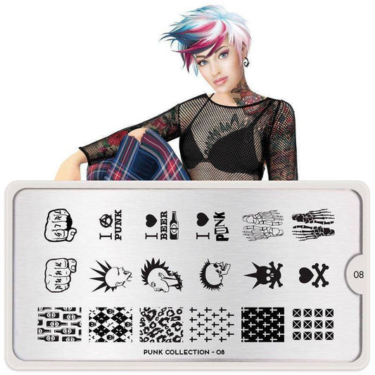 Punk 08 ✦ Nail Stamping Plate - MoYou London