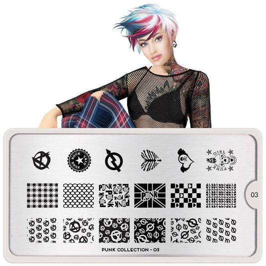 Punk 03 ✦ Nail Stamping Plate - MoYou London