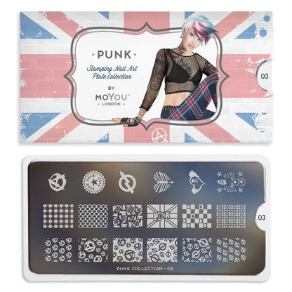 Punk 03 ✦ Nail Stamping Plate - MoYou London