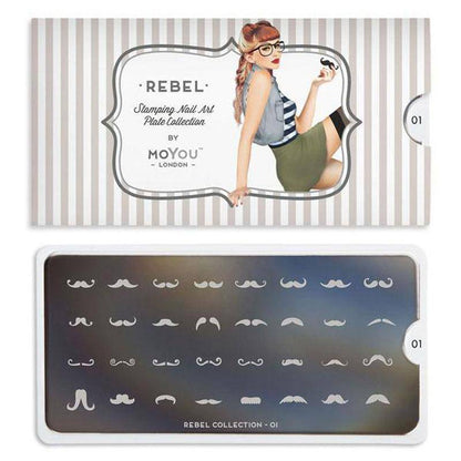 Rebel 01 ✦ Nail Stamping Plate - MoYou London