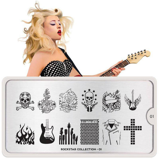Rockstar 01 ✦ Nail Stamping Plate - MoYou London