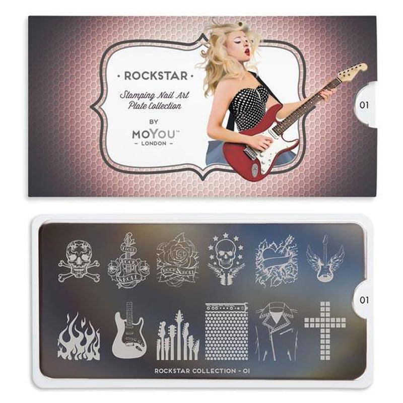 Rockstar 01 ✦ Nail Stamping Plate - MoYou London