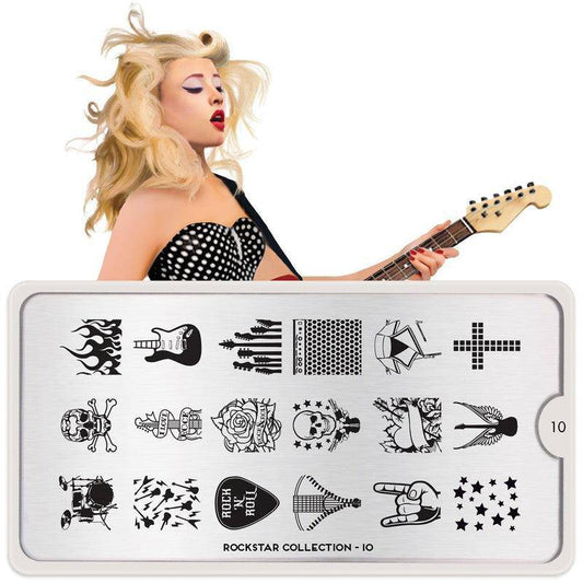 Rockstar 10 ✦ Nail Stamping Plate - MoYou London
