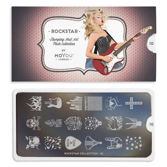 Rockstar 10 ✦ Nail Stamping Plate - MoYou London