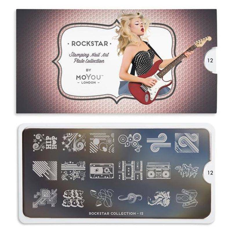 Rockstar 12 ✦ Nail Stamping Plate - MoYou London