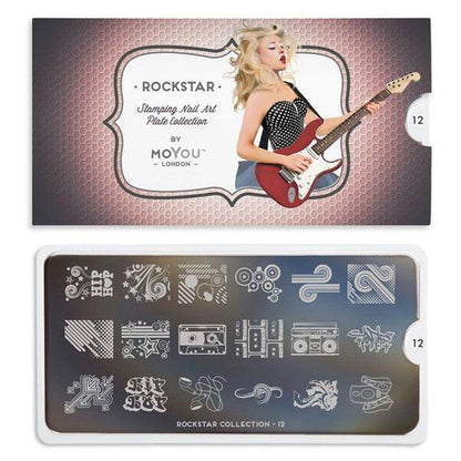 Rockstar 12 ✦ Nail Stamping Plate - MoYou London