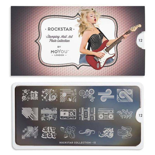 Rockstar 12 ✦ Nail Stamping Plate - MoYou London