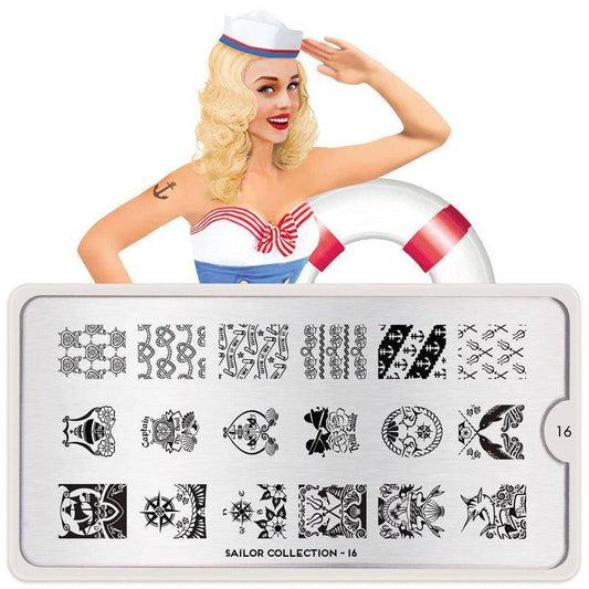 Sailor 16 ✦ Nail Stamping Plate - MoYou London