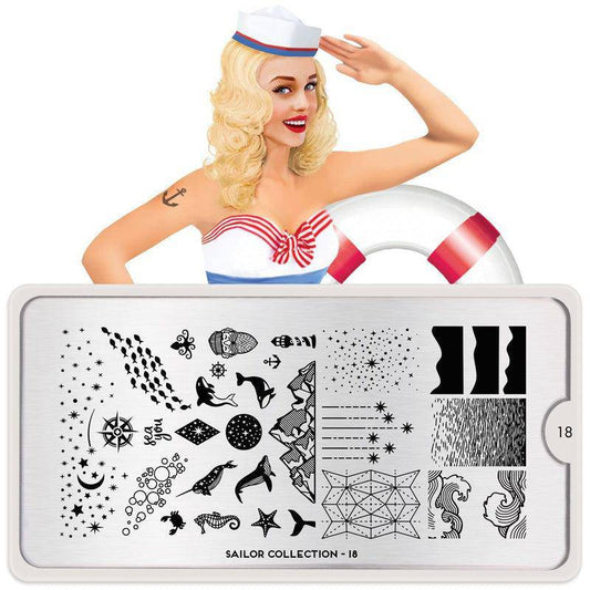 Sailor 18 ✦ Nail Stamping Plate - MoYou London
