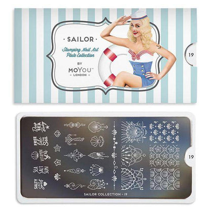 Sailor 19 ✦ Nail Stamping Plate - MoYou London