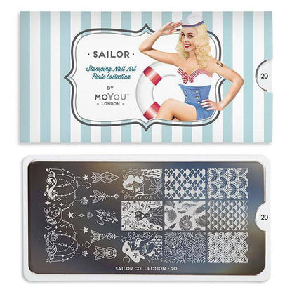 Sailor 20 ✦ Nail Stamping Plate - MoYou London