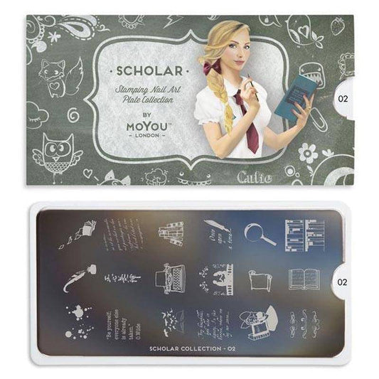 Scholar 02 ✦ Nail Stamping Plate - MoYou London