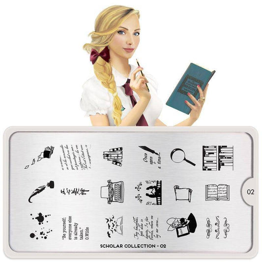 Scholar 02 ✦ Nail Stamping Plate - MoYou London