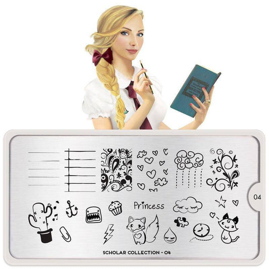 Scholar 04 ✦ Nail Stamping Plate - MoYou London
