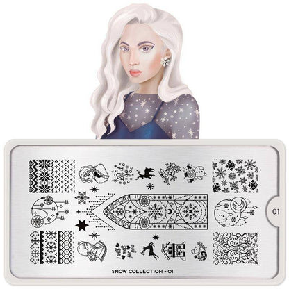 Snow 01 ✦ Nail Stamping Plate - MoYou London